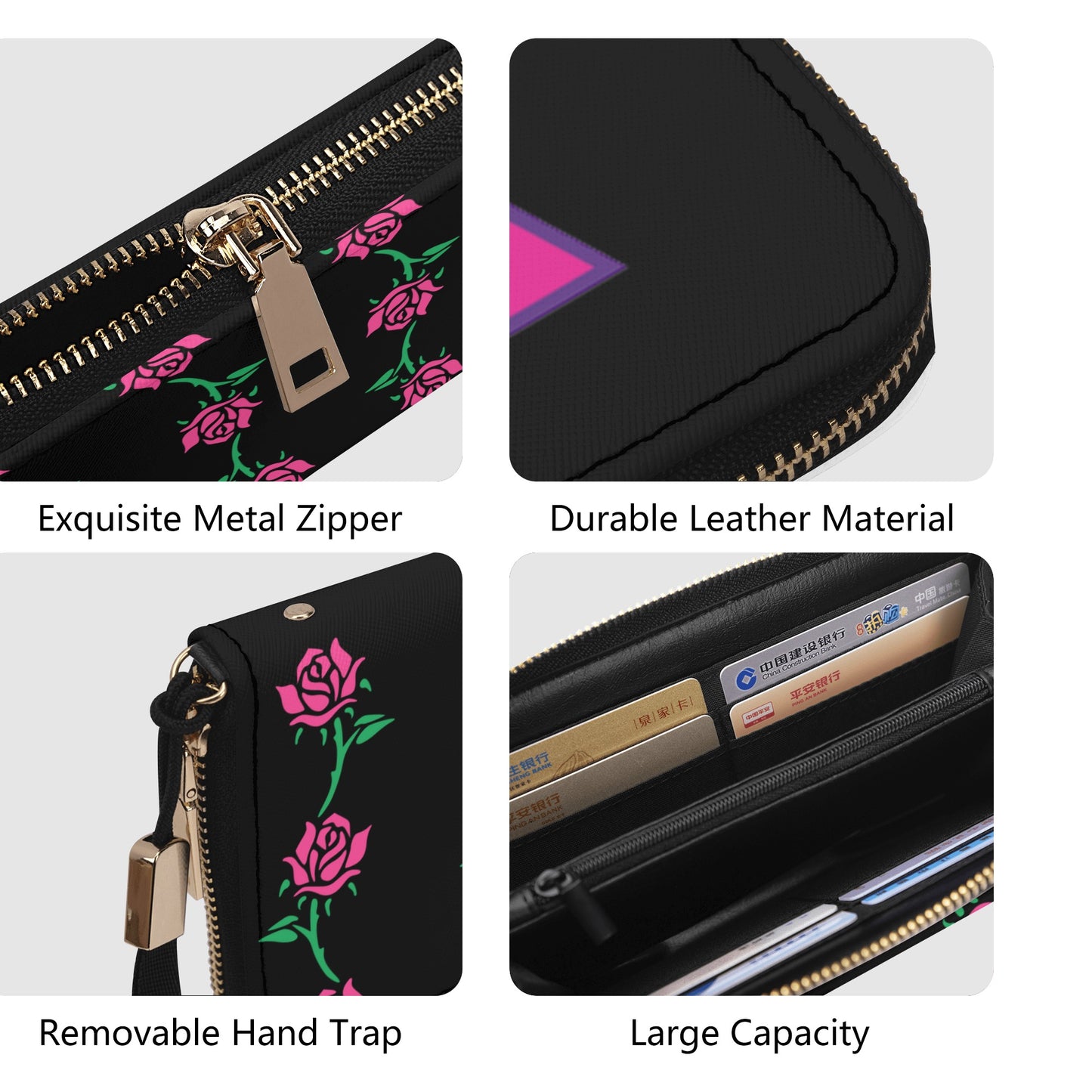 Distinct Black Clutch Wallet