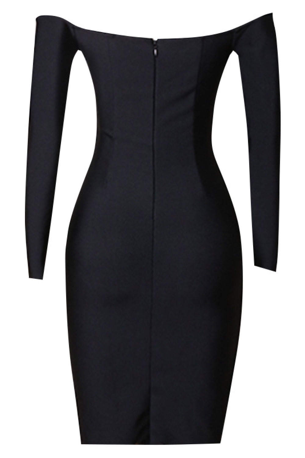 Beaded Slit Off-Shoulder Bodycon Dress