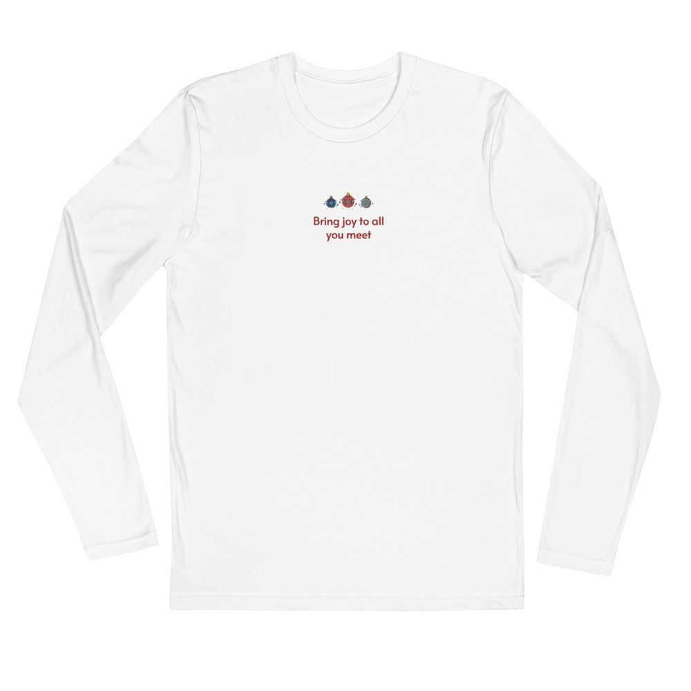Greetings Long Sleeve Fitted Crew