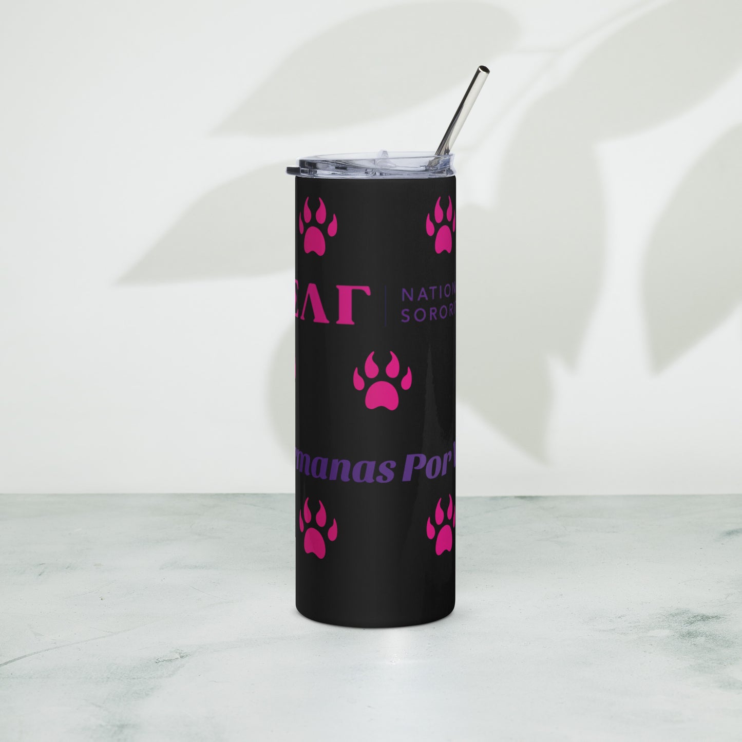 Distinct Black Stainless Steel Large Tumbler