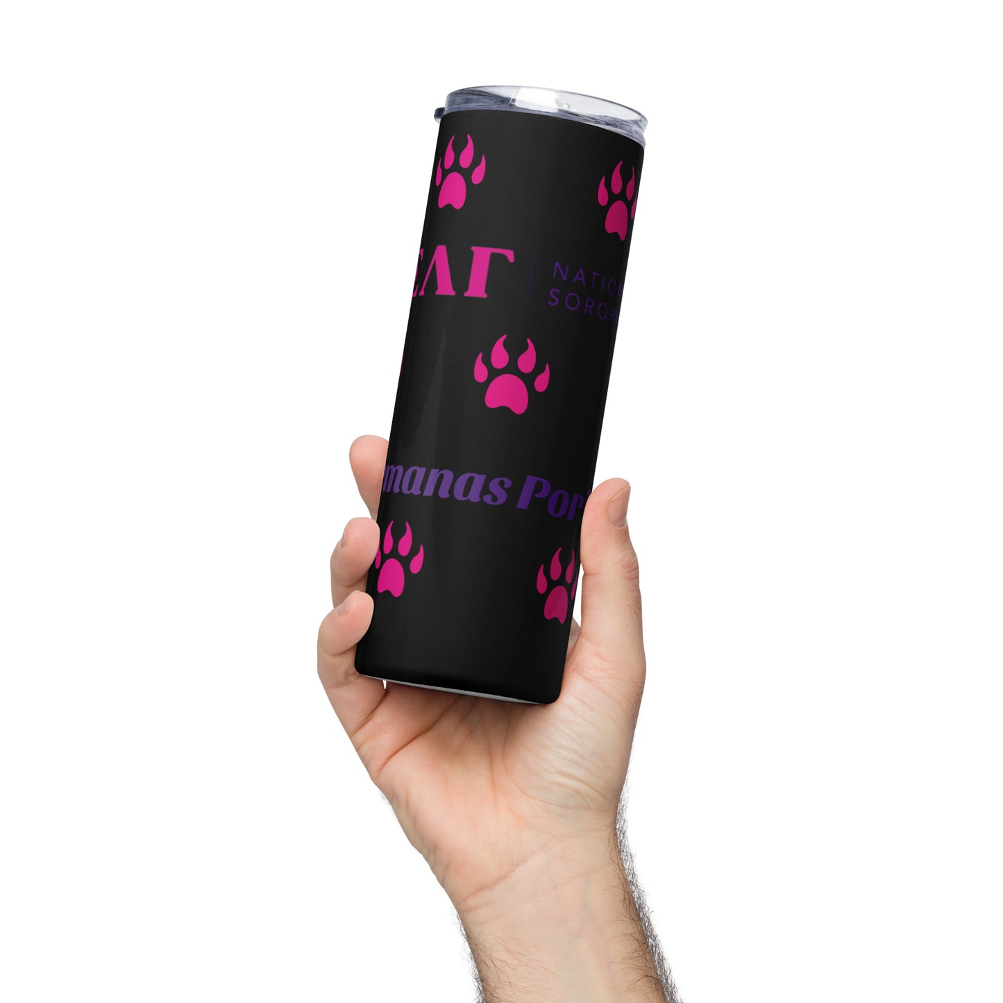 Distinct Black Stainless Steel Large Tumbler