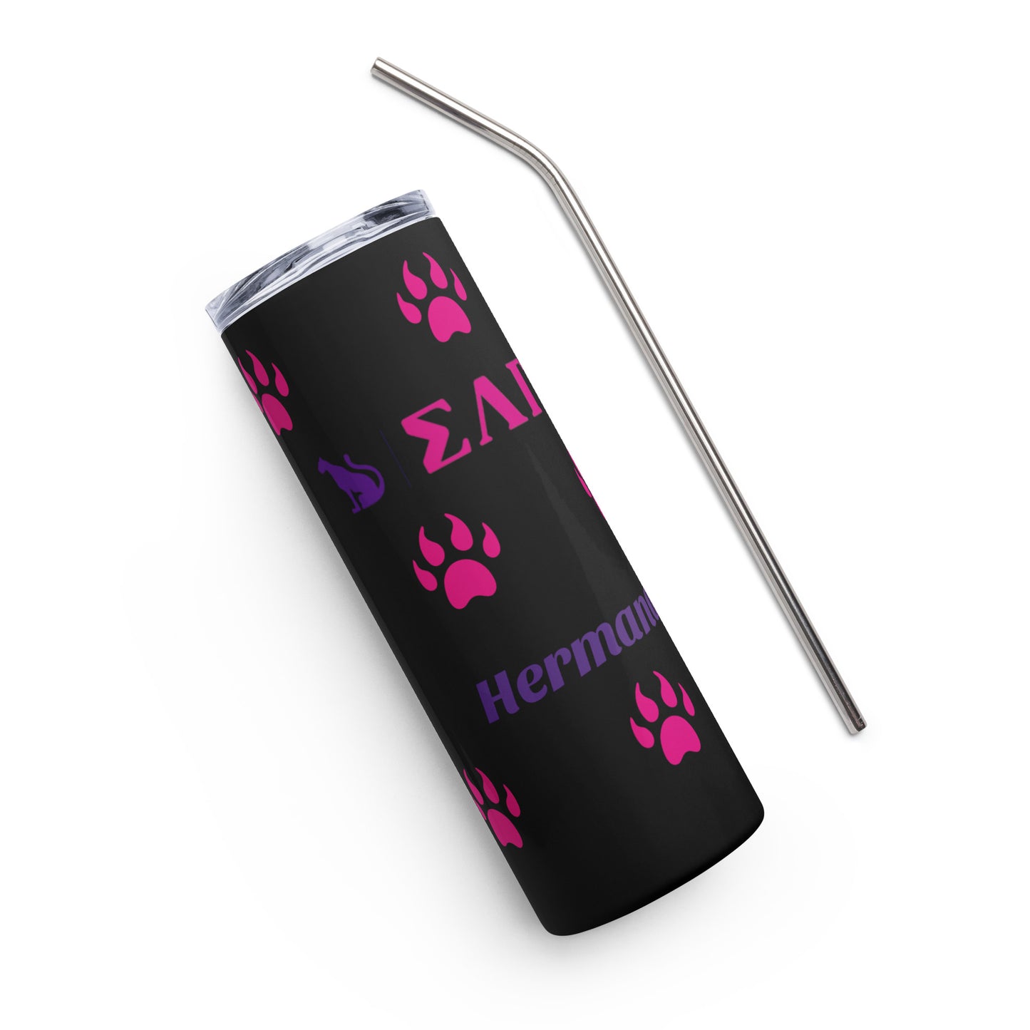 Distinct Black Stainless Steel Large Tumbler