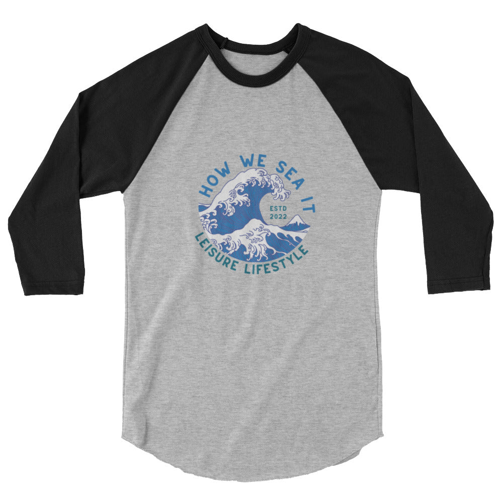 HOW WE SEA IT 3/4 sleeve raglan shirt