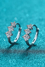 Load image into Gallery viewer, Sterling Silver Moissanite Huggie Earrings
