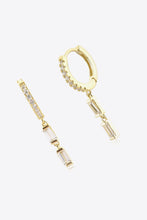 Load image into Gallery viewer, Zircon 925 Sterling Silver Drop Huggie Earrings
