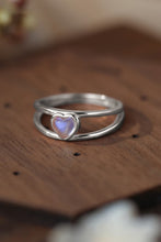 Load image into Gallery viewer, Moonstone Heart 925 Sterling Silver Ring

