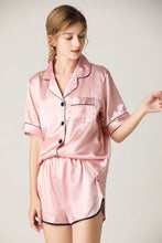 Load image into Gallery viewer, Lapel Collar Shirt and Shorts Lounge Set
