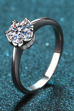 Load image into Gallery viewer, 1 Carat Moissanite Rhodium-Plated Solitaire Ring
