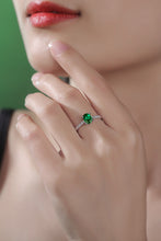 Load image into Gallery viewer, 1 Carat Lab-Grown Emerald Side Stone Ring
