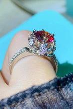 Load image into Gallery viewer, 2 Carat Moissanite 6-Prong Ring in Phoenix Fire
