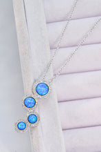 Load image into Gallery viewer, Opal Round Pendant Chain-Link Necklace
