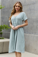 Load image into Gallery viewer, Sweet Lovely By Jen Full Size Button Down Midi Dress
