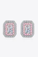 Load image into Gallery viewer, 1 Carat Moissanite and Zircon Contrast Geometric Stud Earrings
