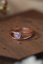 Load image into Gallery viewer, Moonstone Heart 925 Sterling Silver Ring
