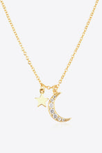 Load image into Gallery viewer, Zircon Star and Moon Pendant Necklace

