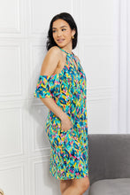 Load image into Gallery viewer, Sew In Love Full Size Perfect Paradise Printed Cold-Shoulder Dress
