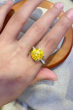 Load image into Gallery viewer, 5 Carat Moissanite 925 Sterling Silver Ring in Banana Yellow
