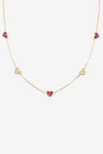 Load image into Gallery viewer, Inlaid Zircon Heart Necklace
