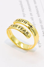 Load image into Gallery viewer, 925 Sterling Silver FAITH OVER FEAR Bypass Ring
