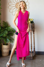 Load image into Gallery viewer, First Love Full Size Openwork Sleeveless Split Dress
