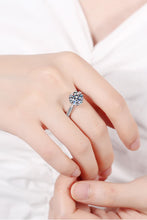 Load image into Gallery viewer, 3 Carat Moissanite Rhodium-Plated Side Stone Ring
