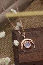 Load image into Gallery viewer, High Quality Natural Moonstone Moon Pendant 925 Sterling Silver Necklace
