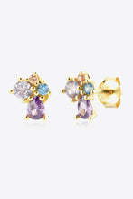 Load image into Gallery viewer, Multicolored Zircon 925 Sterling Silver Stud Earrings
