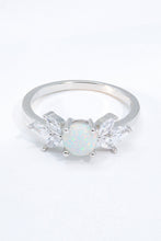 Load image into Gallery viewer, 925 Sterling Silver Opal and Zircon Ring
