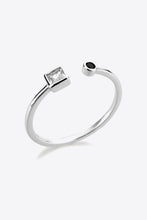 Load image into Gallery viewer, Zircon 925 Sterling Silver Open Ring
