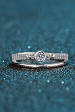 Load image into Gallery viewer, Moissanite Cutout Rhodium-Plated Ring
