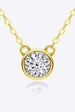 Load image into Gallery viewer, 925 Sterling Silver 1 Carat Moissanite Round Pendant Necklace
