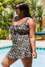 Load image into Gallery viewer, Marina West Swim Full Size Clear Waters Swim Dress in Black Roses
