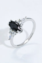 Load image into Gallery viewer, 925 Sterling Silver Black Agate Ring
