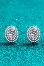 Load image into Gallery viewer, Platinum-Plated Moissanite Stud Earrings
