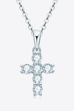 Load image into Gallery viewer, 925 Sterling Silver Cross Moissanite Pendant Necklace

