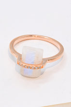 Load image into Gallery viewer, Natural Moonstone Platinum-Plated Ring
