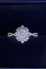 Load image into Gallery viewer, Floral 2 Carat Moissanite Crisscross Ring
