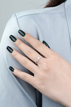 Load image into Gallery viewer, Pear Shape Opal Inlaid Zircon Ring

