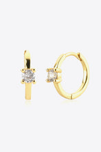 Load image into Gallery viewer, Zircon 925 Sterling Silver Huggie Earrings
