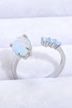Load image into Gallery viewer, 18K Rose Gold-Plated Moonstone Open Ring
