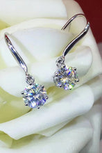 Load image into Gallery viewer, 2 Carat Moissanite 6-Prong Drop Earrings
