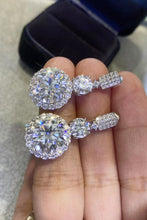 Load image into Gallery viewer, 12 Carat Moissanite Platinum-Plated Drop Earrings
