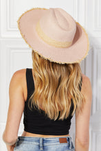 Load image into Gallery viewer, Justin Taylor Poolside Baby Straw Fedora Hat in Pale Blush
