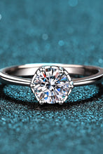 Load image into Gallery viewer, 1 Carat Moissanite Rhodium-Plated Solitaire Ring

