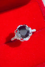 Load image into Gallery viewer, 2 Carat Black Moissanite Floral Ring
