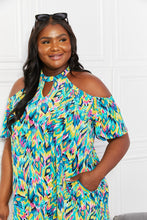 Load image into Gallery viewer, Sew In Love Full Size Perfect Paradise Printed Cold-Shoulder Dress

