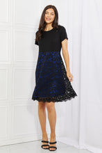 Load image into Gallery viewer, Yelete Full Size Contrasting Lace Midi Dress
