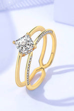 Load image into Gallery viewer, Moissanite 18K Gold-Plated Double-Layered Ring
