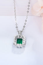 Load image into Gallery viewer, 1.5 Carat Lab-Grown Emerald Pendant 925 Sterling Silver Necklace
