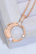 Load image into Gallery viewer, Inlaid Zircon and Natural Moonstone Pendant Necklace
